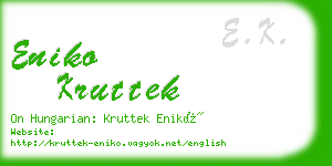 eniko kruttek business card